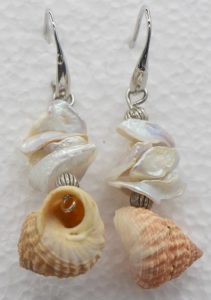 Statement Pearl Earrings with Shells