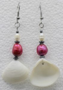 Statement shell earrings