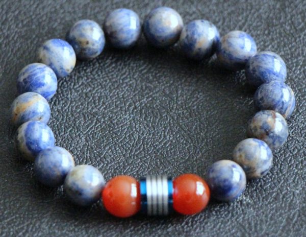 Sodalite & Carnelian Stretch Bracelet