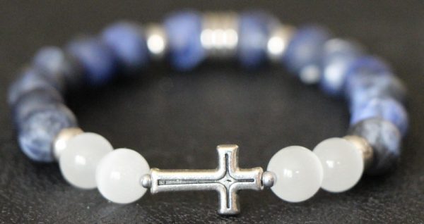 Sodalite Inspirational Stretch Bracelet