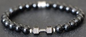 Black Agate Stretch Bracelet