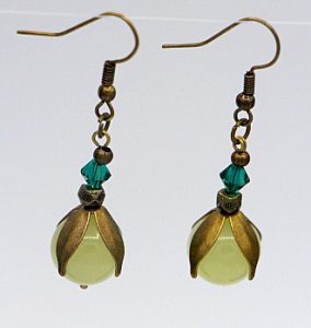 New jade drop earrings