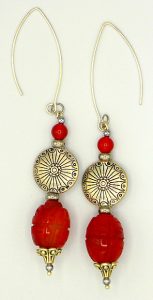 Carnelian drop earrings